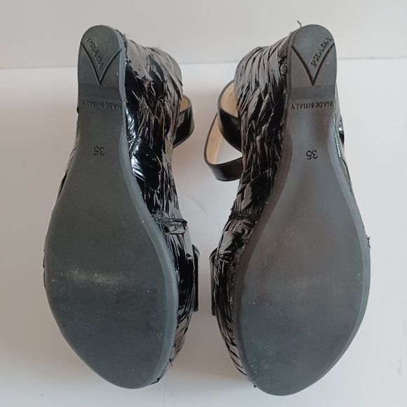 Prada Patent Leather Wedges 35 - Picture 6 of 7